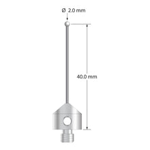 AFG-2041-DS1-Z M5 stylus with 2.0mm zirconia ball, carbide stem, and stainless steel base by Q-Mark Manufacturing, Inc.