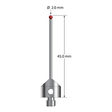 AFG-2045 M5 stylus with 2.0mm ruby ball, carbide stem, and stainless steel base, 45mm long by Q-Mark Manufacturing, Inc.