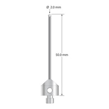AFG-2050-D M5 stylus with 2.0mm solid diamond sphere, carbide stem, and stainless steel base, 50mm long by Q-Mark Manufacturing, Inc.