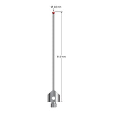 AFG-2081 M5 stylus with 2.0mm ruby ball, carbide stem, and stainless steel base, 81.0mm long by Q-Mark Manufacturing, Inc.