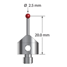 AFG-2521.25 M5 stylus with 2.5mm ruby ball, carbide stem, and stainless steel base by Q-Mark Manufacturing, Inc.