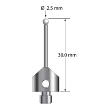 AFG-2530-L-Z M5 stylus with 2.5mm zirconia ball, carbide stem, and aluminum base, 30mm long by Q-Mark Manufacturing, Inc.