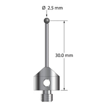 AFG-2531.25-SN M5 stylus with 2.5mm silicon nitride ball, carbide stem, and stainless steel base by Q-Mark Manufacturing, Inc.