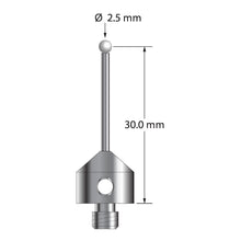 AFG-2531.25-Z M5 stylus with 2.5mm zirconia ball, carbide stem, and stainless steel base by Q-Mark Manufacturing, Inc.