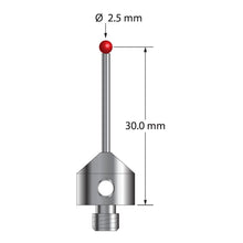 AFG-2531.25 M5 stylus with 2.5mm ruby ball, carbide stem, and stainless steel base by Q-Mark Manufacturing, Inc.