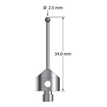AFG-2534-SN M5 2.5mm silicon nitride stylus, 34.0mm long, by Q-Mark Manufacturing, Inc.