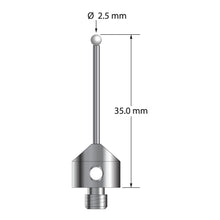AFG-2535-Z M5 stylus with 2.5mm zirconia ball, carbide stem, and stainless steel base, 35mm long by Q-Mark Manufacturing, Inc.