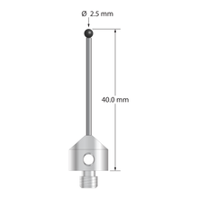AFG-2540-SN M5 stylus with 2.5mm silicon nitride ball and carbide stem, 40mm long.