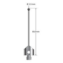 AFG-2550-SN M5 2.5mm silicon nitride stylus with carbide stem and stainless steel base, 50mm long by Q-Mark Manufacturing, Inc.