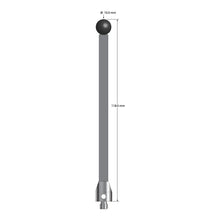 ATG-100118-TX-SN M5 stylus with 10mm silicon nitride ball, carbon fiber stem, and titanium base, 118mm long.
