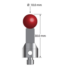 ATG-10030-TX M5 stylus with 10.0mm ruby ball, carbon fiber stem, and titanium base, 30.0mm long by Q-Mark Manufacturing, Inc.