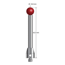 ATG-10065.5 M5 stylus with 10.0mm ruby ball, carbide stem, and stainless steel base, 65.5mm long by Q-Mark Manufacturing, Inc.