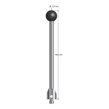 ATG-127100-SN M5 12.7mm silicon nitride stylus with carbide stem and stainless steel base, 100mm long.