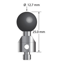 ATG-12725-SN M5 stylus with 12.7mm silicon nitride ball, carbide stem, and stainless steel base, 25mm long by Q-Mark Manufacturing, Inc.