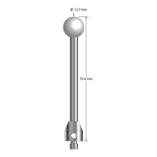 ATG-12775 M5 stylus, 12.7mm ceramic ball, carbide stem, stainless steel base, 75mm long by Q-Mark Manufacturing, Inc.