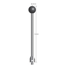 ATG-150114-SN M5 stylus with 15.0mm silicon nitride ball, carbide stem, and stainless steel base, 114.0mm long by Q-Mark Manufacturing, Inc.