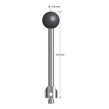 ATG-15075-SN M5 stylus with 15mm silicon nitride ball, carbide stem, and stainless steel base, 750mm long by Q-Mark Manufacturing, Inc.