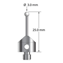 ATG-3025-L-Z M5 stylus with 3.0mm zirconia ball, carbide stem, and aluminum base, 25.0mm long by Q-Mark Manufacturing, Inc.
