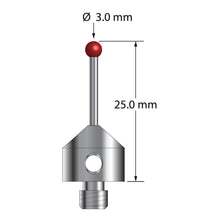 ATG-3025 M5 3.0mm ruby ball stylus with carbide stem and stainless steel base, 25.0mm long by Q-Mark Manufacturing, Inc.