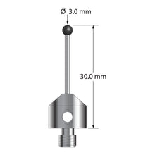 ATG-3030-DS1.5-SN M5 stylus with 3.0mm silicon nitride ball, carbide stem, and stainless steel base, 30.0mm long by Q-Mark Manufacturing, Inc.