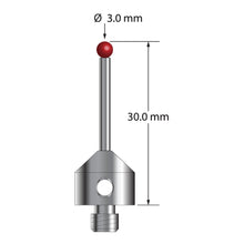 ATG-3030-L M5 stylus with 3.0mm ruby ball, carbide stem, and aluminum base, 25mm long by Q-Mark Manufacturing, Inc.