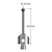 ATG-3033-TX-SN M5 stylus with 3.0mm silicon nitride ball, carbon fiber stem, and titanium base, 33.0mm long by Q-Mark Manufacturing, Inc.