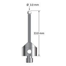 ATG-3033-TX-Z M5 stylus with 3.0mm zirconia ball, carbon fiber stem, and titanium base, 33.0mm long by Q-Mark Manufacturing, Inc.