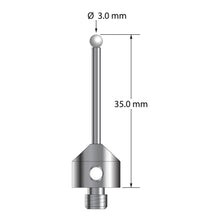 ATG-3035-Z M5 stylus with 3.0mm zirconia ball, carbide stem, and stainless steel base, 35.0mm long by Q-Mark Manufacturing, Inc.