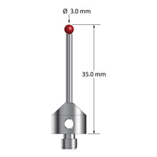 ATG-3035 M5 stylus with 3.0mm ruby ball, carbide stem, and stainless steel base, 35mm long by Q-Mark Manufacturing, Inc.