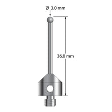 ATG-3036-D M5 3.0mm solid diamond stylus, carbide stem, stainless steel base, 36.0mm long by Q-Mark Manufacturing, Inc.