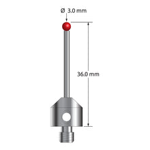 ATG-3036 M5 stylus with 3.0mm ruby ball, carbide stem, and stainless steel base, 36.0mm long by Q-Mark Manufacturing, Inc.