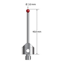 ATG-3040 M5 stylus with 3.0mm ruby ball, carbide stem, and stainless steel base, 40.0mm long by Q-Mark Manufacturing, Inc.