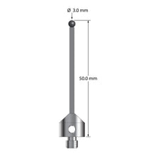 ATG-3050-TX-SN M5 stylus with 3.0mm silicon nitride ball, carbon fiber stem, and titanium base, 50mm long by Q-Mark Manufacturing, Inc.