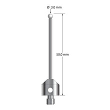 ATG-3050-Z M5 stylus with 3.0mm zirconia ball, carbide stem, and stainless steel base, 50mm long by Q-Mark Manufacturing, Inc.