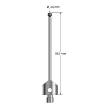 ATG-3058-SN M5 3.0mm silicon nitride stylus with carbide stem and stainless steel base, 58.0mm long by Q-Mark Manufacturing, Inc.