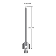 ATG-3058-Z M5 stylus with 3.0mm zirconia ball, carbide stem, and stainless steel base, 58.0mm long by Q-Mark Manufacturing, Inc.