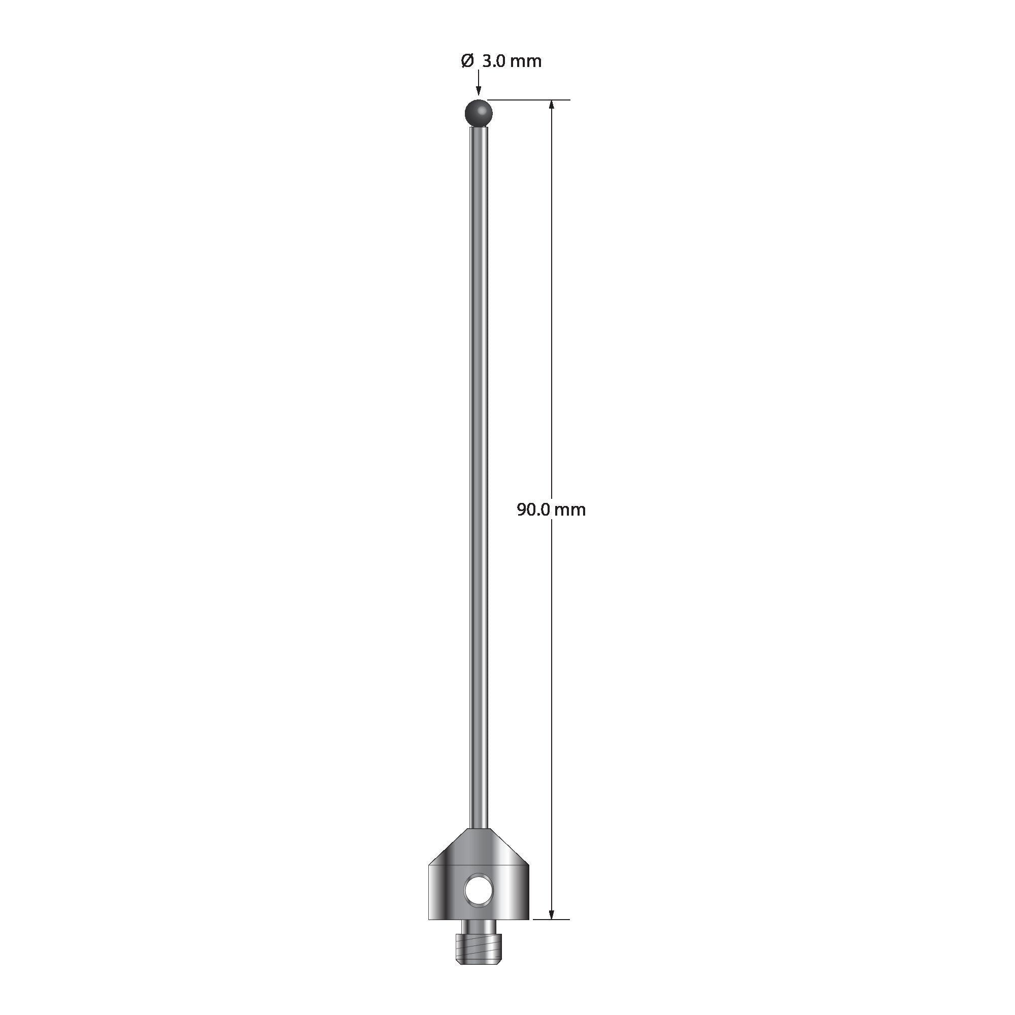 ATG-3090-SN M5 3.0mm silicon nitride stylus, 90.0mm long by Q-Mark Manufacturing, Inc.