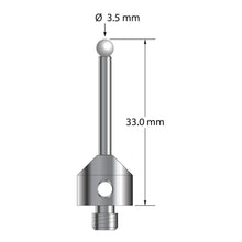 ATG-3533-Z M5 stylus with 3.5mm zirconia ball, carbide stem, and stainless steel base, 33mm long by Q-Mark Manufacturing, Inc.