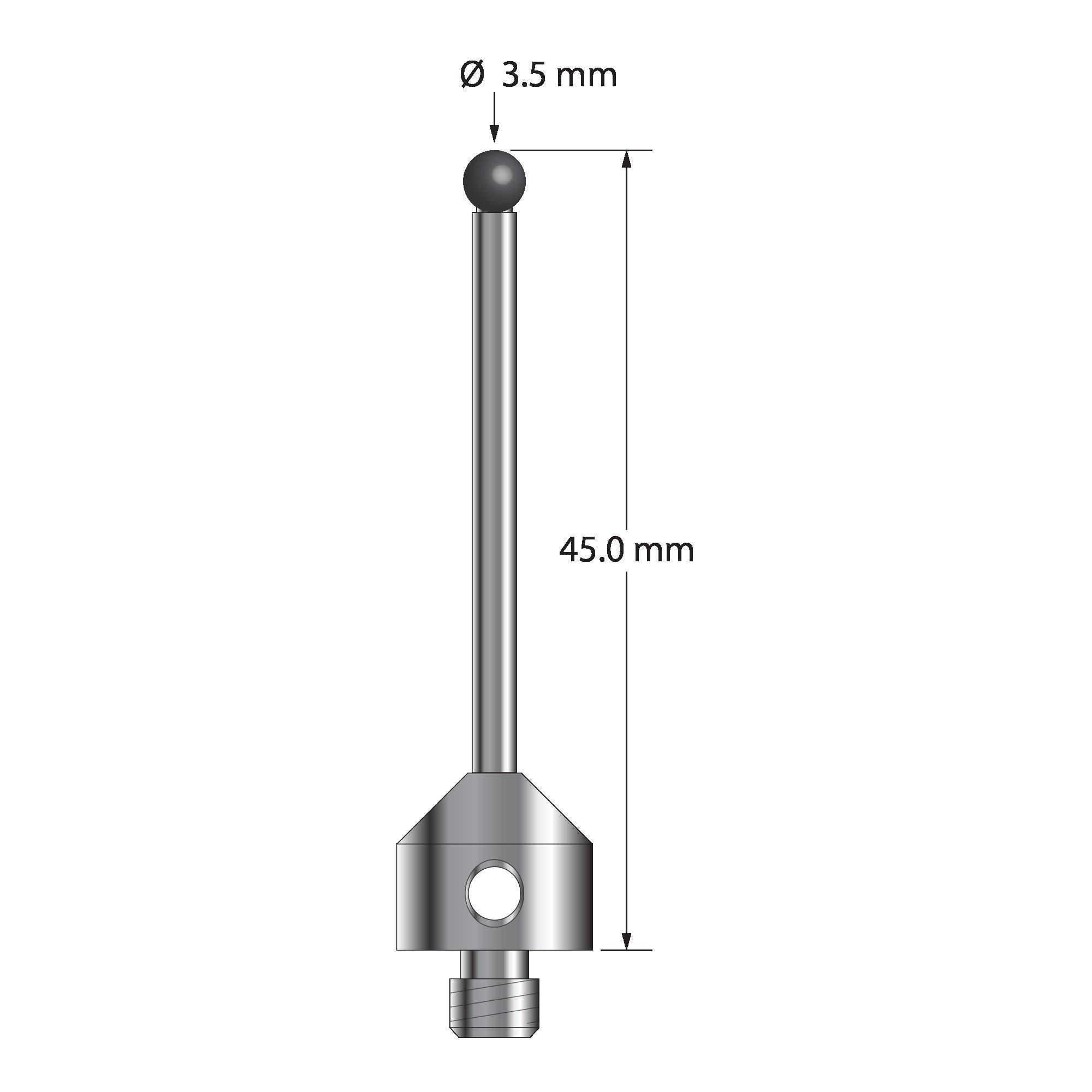 ATG-3545-SN M5 3.5mm silicon nitride stylus, 45mm long, by Q-Mark Manufacturing, Inc.