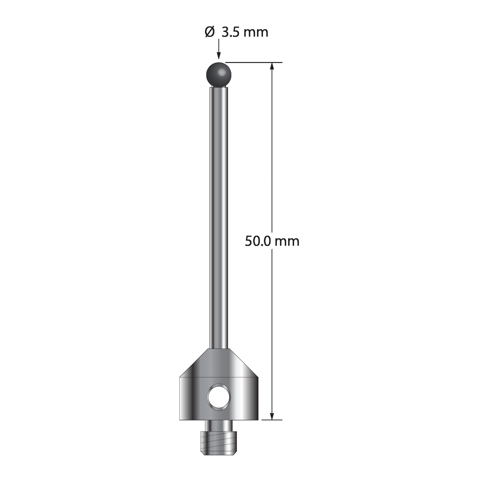 ATG-3550-SN M5 3.5mm silicon nitride stylus, 50mm long, by Q-Mark Manufacturing, Inc.
