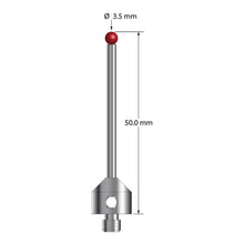 ATG-3550 M5 stylus with 3.5mm ruby ball, carbide stem, and stainless steel base, 50mm long by Q-Mark Manufacturing, Inc.