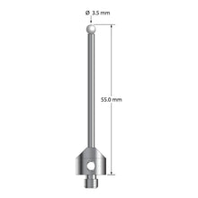 ATG-3555-Z M5 stylus with 3.5mm zirconia ball, carbide stem, and stainless steel base, 50mm long by Q-Mark Manufacturing, Inc.