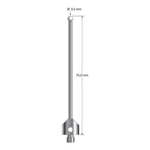 ATG-3575-Z M5 stylus with 3.5mm zirconia ball, carbide stem, and stainless steel base, 75mm long by Q-Mark Manufacturing, Inc.