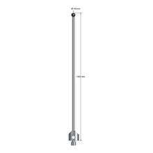 ATG-40130-SN M5 4.0mm silicon nitride stylus with carbide stem and stainless steel base, 130mm long.