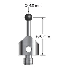 ATG-4022-SN M5 stylus, 4.0mm silicon nitride ball, carbide stem, stainless steel base by Q-Mark Manufacturing, Inc.