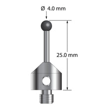 ATG-4025-SN M5 4.0mm silicon nitride stylus with carbide stem and stainless steel base, 25.0mm long by Q-Mark Manufacturing, Inc.