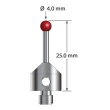 ATG-4025 M5 4.0mm ruby ball stylus with carbide stem and stainless steel base, 25.0mm long by Q-Mark Manufacturing, Inc.