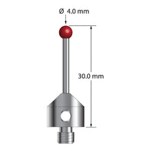 ATG-4030 M5 4.0mm ruby ball stylus with carbide stem and stainless steel base, 30.0mm long by Q-Mark Manufacturing, Inc.