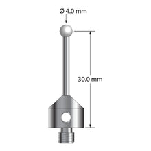ATG-4032-Z M5 stylus with 4.0mm zirconia ball, carbide stem, and stainless steel base by Q-Mark Manufacturing, Inc.