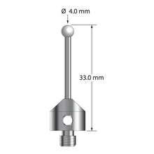 ATG-4033-Z M5 stylus with 4.0mm zirconia ball, carbide stem, and stainless steel base, 33.0mm long by Q-Mark Manufacturing, Inc.